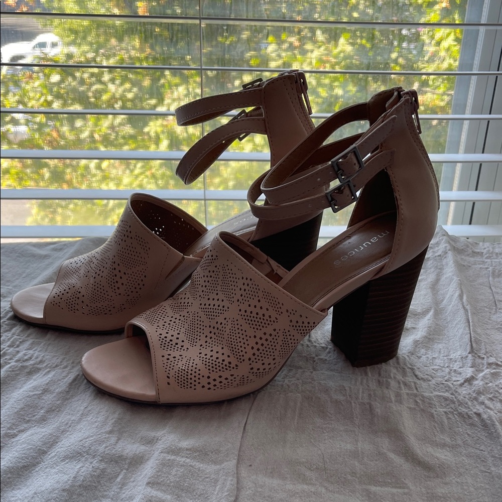 Maurices Tan Block Heel Sandals